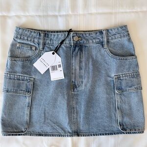 English Factory Light Blue Denim Skirt NWT